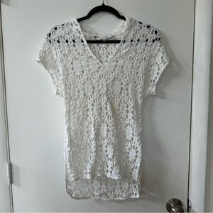 TRINA TURK White / Cream Eyelet Swimsuit Coverup